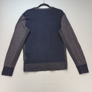 Rag & Bone Crewneck Sweatshirt‎ Mens Medium Blue Gray Colorblock Long Sleeve